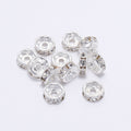 Rhinestone Spacer Beads 8mm Polished Faceted 100pcs 4