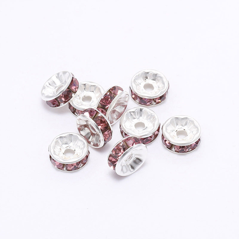Rhinestone Round Spacer Beads 10mm 50pcs 12