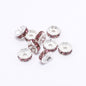 Rhinestone Spacer Beads 8mm Polished Faceted 100pcs 12