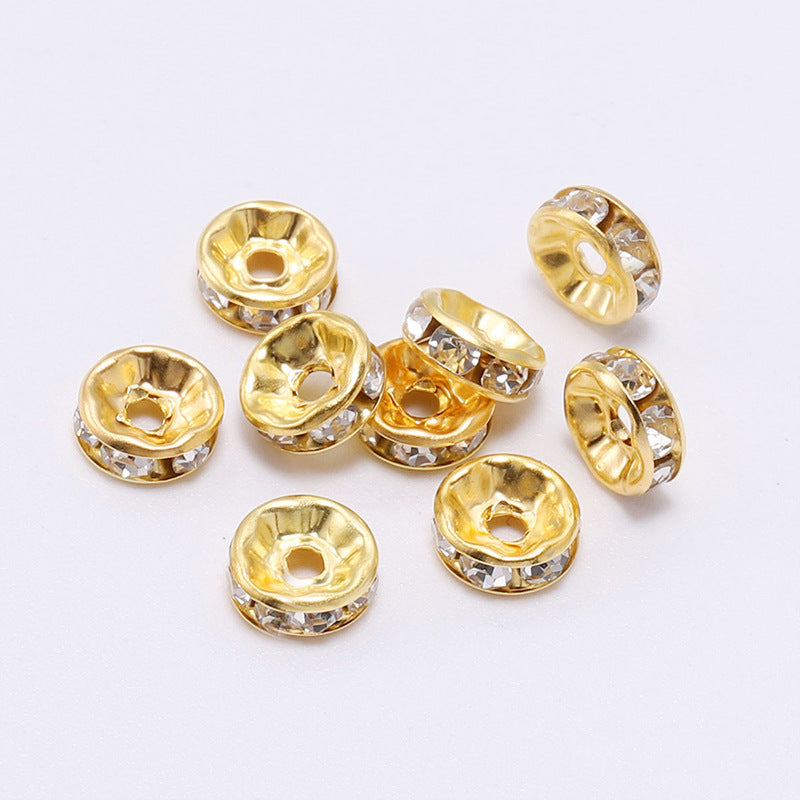 Rhinestone Round Spacer Beads 10mm 50pcs 5