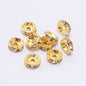 Rhinestone Spacer Beads 8mm Polished Faceted 100pcs 5