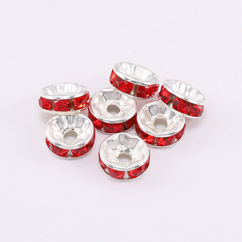Rhinestone Round Spacer Beads 10mm 50pcs 11