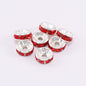 Rhinestone Spacer Beads 8mm Polished Faceted 100pcs 11
