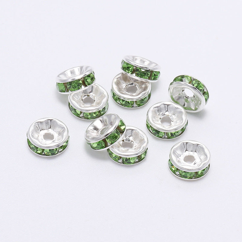 Rhinestone Round Spacer Beads 10mm 50pcs 14