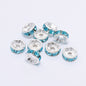 Rhinestone Spacer Beads 8mm Polished Faceted 100pcs 10