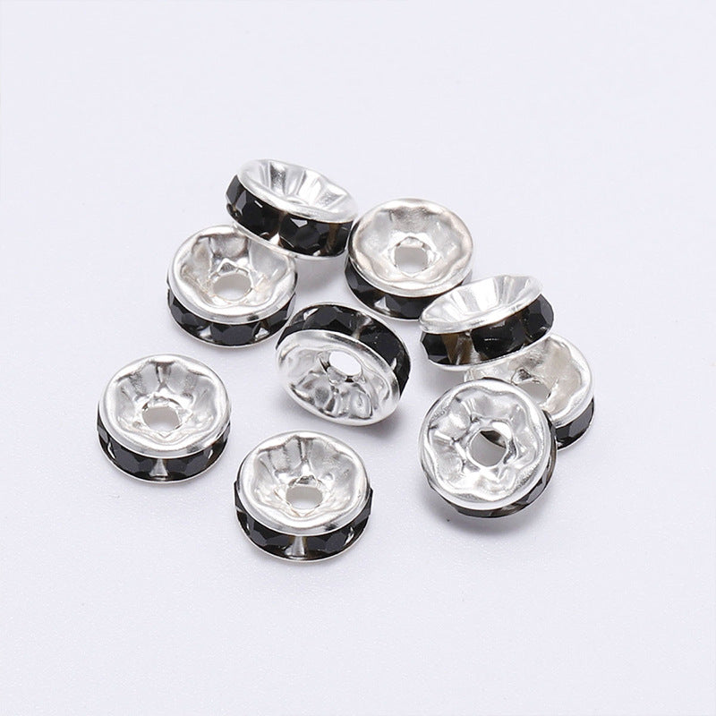 Rhinestone Round Spacer Beads 10mm 50pcs 13