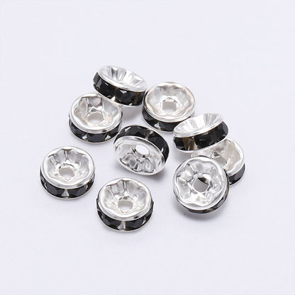 Rhinestone Round Spacer Beads 10mm 50pcs 13
