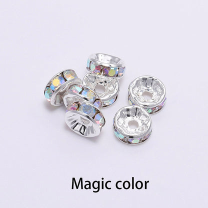 Rhinestone Round Spacer Beads 10mm 50pcs 17