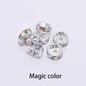 Rhinestone Spacer Beads 8mm Polished Faceted 100pcs 17