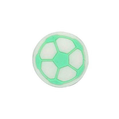 Silicone Focal Beads Football Soccer Ball Raised Pattern 20pcs 6