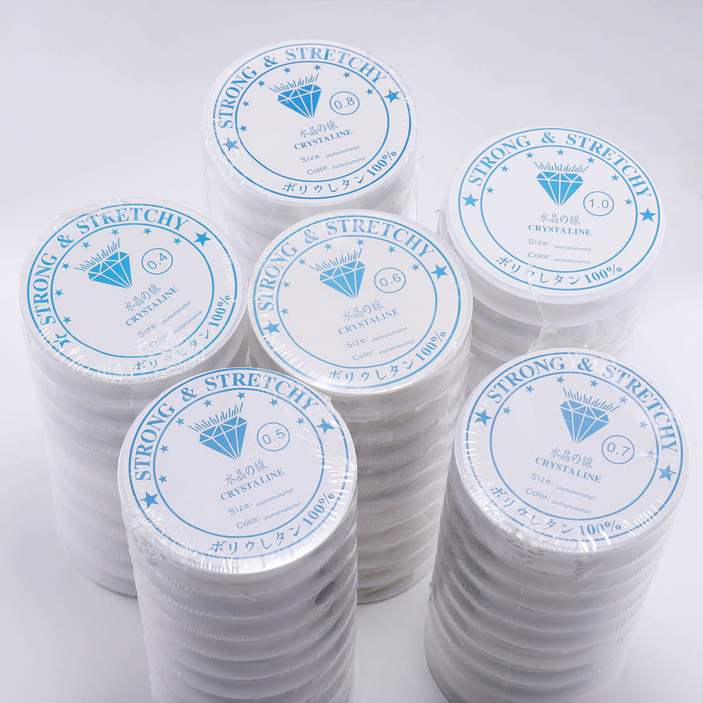 Transparent Crystal Elastic Cord Stretchy Jewelry Thread 0.4-1mm Roll