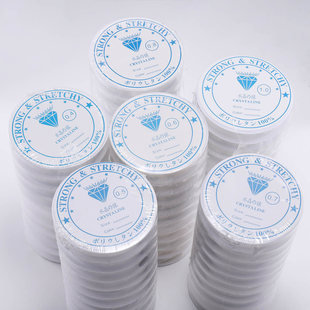 Transparent Crystal Elastic Cord Stretchy Jewelry Thread 0.4-1mm Roll