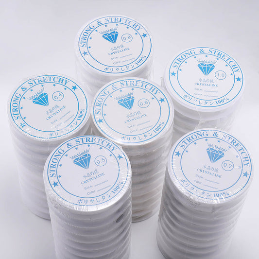 Transparent Crystal Elastic Cord Stretchy Jewelry Thread 0.4-1mm Roll