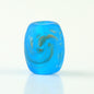 Frosted Glass Beads 12x15mm Colorful Swirled Matte Finish 20pcs 8