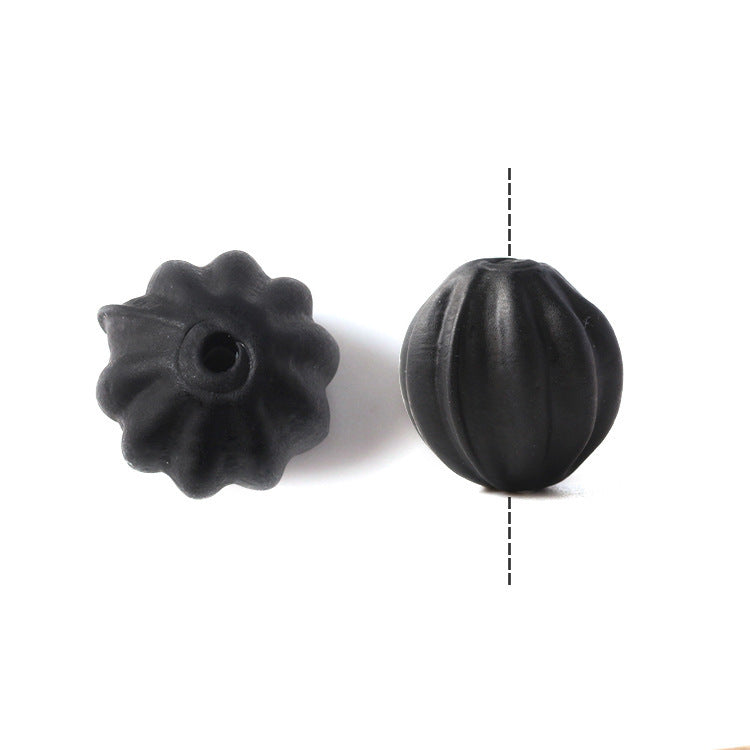 Matte Striped Lampwork Glass Beads 8-16mm Mixed Colors 50pcs 11