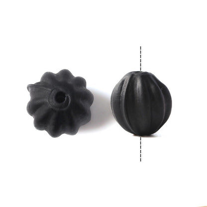 Matte Striped Lampwork Glass Beads 8-16mm Mixed Colors 50pcs 11