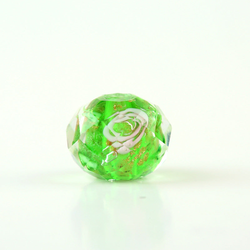 Transparent Flower Glass Beads 12mm Multicolor Assorted 100pcs 14