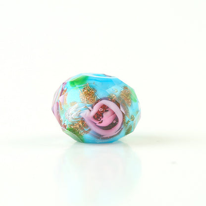 Transparent Flower Glass Beads 12mm Multicolor Assorted 100pcs 13