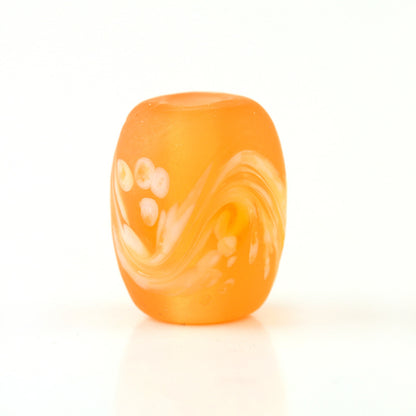 Frosted Glass Beads 12x15mm Colorful Swirled Matte Finish 20pcs 10