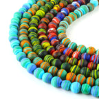 Frosted Round Glass Beads 12mm Matte Striped Swirl 10pcs