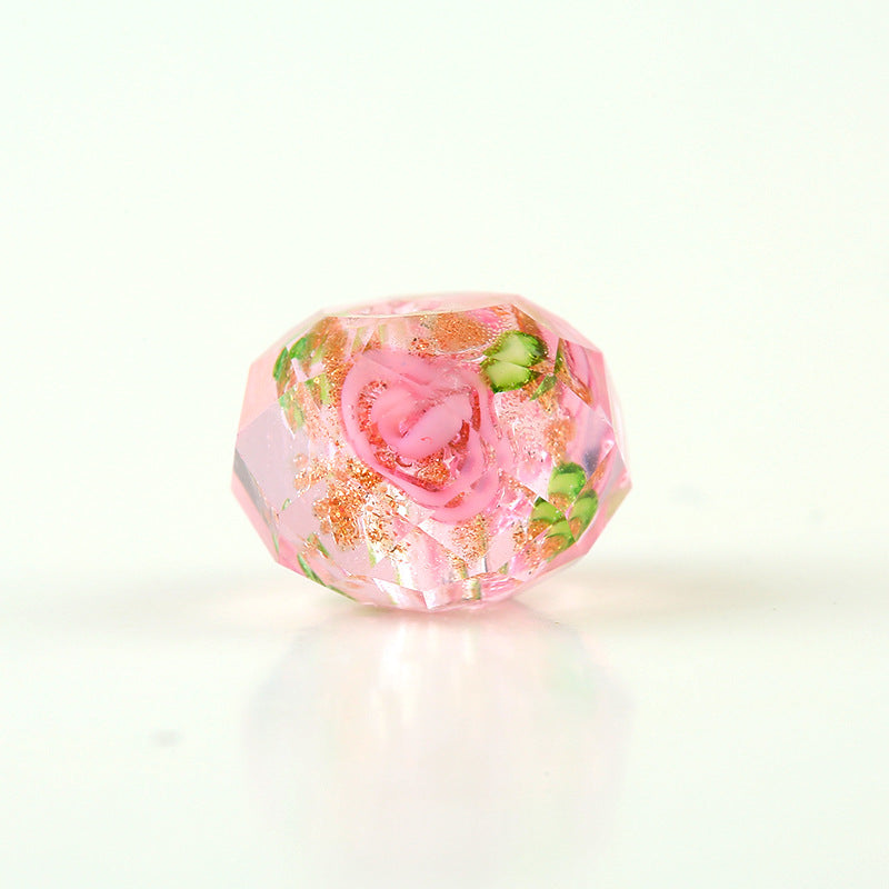 Transparent Flower Glass Beads 12mm Multicolor Assorted 100pcs 6