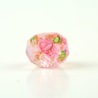 Transparent Flower Glass Beads 12mm Multicolor Assorted 100pcs 6