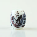 Frosted Glass Beads 12x15mm Colorful Swirled Matte Finish 20pcs 4