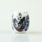 Frosted Glass Beads 12x15mm Colorful Swirled Matte Finish 20pcs 4