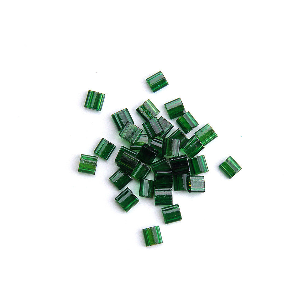 Electroplated Transparent Seed Glass Beads Rice Brick Style 200pcs
