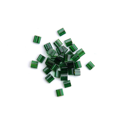 Electroplated Transparent Seed Glass Beads Rice Brick Style 200pcs