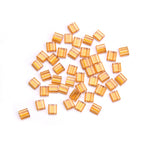 Electroplated Transparent Seed Glass Beads Rice Brick Style 200pcs 2