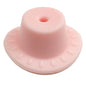 Silicone Focal Beads Cowboy Hat Embossed Brim Matte Colors 20pcs 8