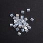 Electroplated Transparent Seed Glass Beads Rice Brick Style 200pcs 7