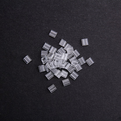 Electroplated Transparent Seed Glass Beads Rice Brick Style 200pcs 9