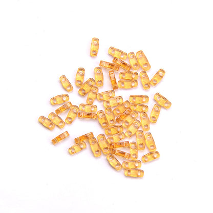 Electroplated Transparent Seed Glass Beads Rice Brick Style 200pcs 16