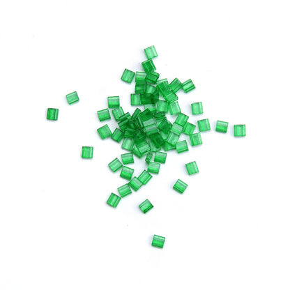 Electroplated Transparent Seed Glass Beads Rice Brick Style 200pcs 19