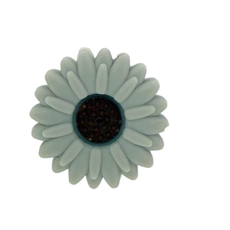 Silicone Focal Beads Daisy Sunflower Rounded Center 20pcs 32