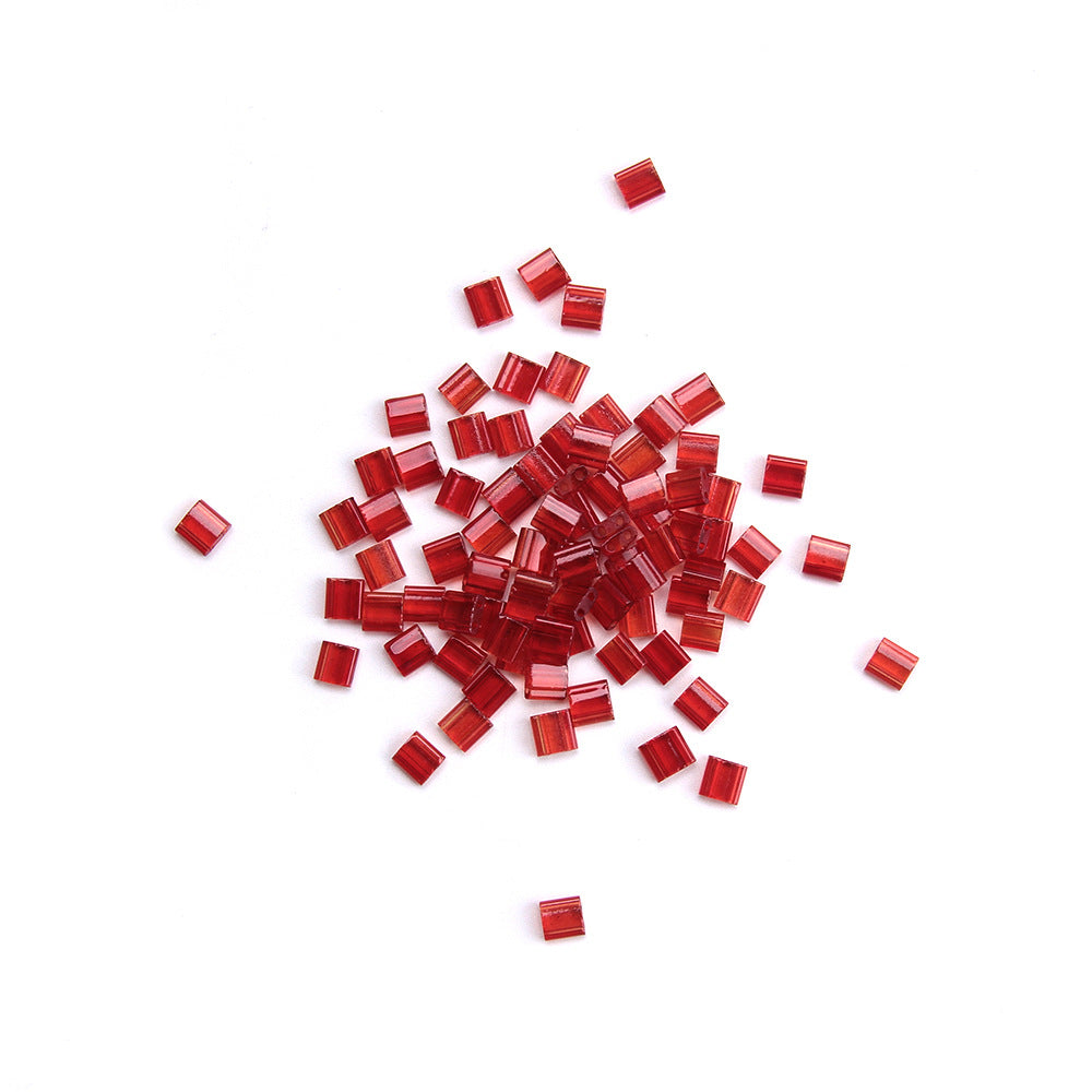Electroplated Transparent Seed Glass Beads Rice Brick Style 200pcs 4