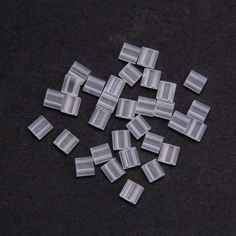 Electroplated Transparent Seed Glass Beads Rice Brick Style 200pcs 6
