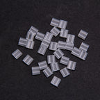 Electroplated Transparent Seed Glass Beads Rice Brick Style 200pcs 6