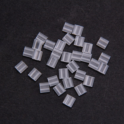 Electroplated Transparent Seed Glass Beads Rice Brick Style 200pcs 6