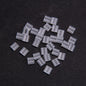 Electroplated Transparent Seed Glass Beads Rice Brick Style 200pcs 6