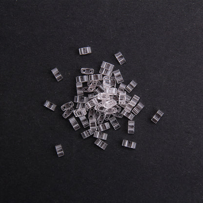 Electroplated Transparent Seed Glass Beads Rice Brick Style 200pcs 13