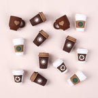 Silicone 3D Focal Beads Coffee Cup Five Pointed Star Heart Mug 20pcs 6