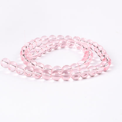 Color Transparent Glass Beads 4mm Vibrant Round Smooth 98pcs 19