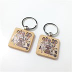 Wooden Blank Keychain Minimalist Natural Wood Shapes 2