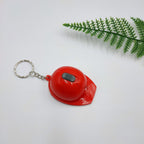 Light Up Helmet Bottle Opener Keychain Plastic Compact Colors 6