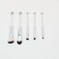 Beadable Makeup Brush Set Metal Handle Artificial Fiber Bristles 5pcs