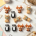 3D Wild Animal Silicone Focal Beads 20pcs 3
