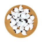 Silicone 3D Focal Beads Halloween Ghost With Top Hat Bow Tie 2